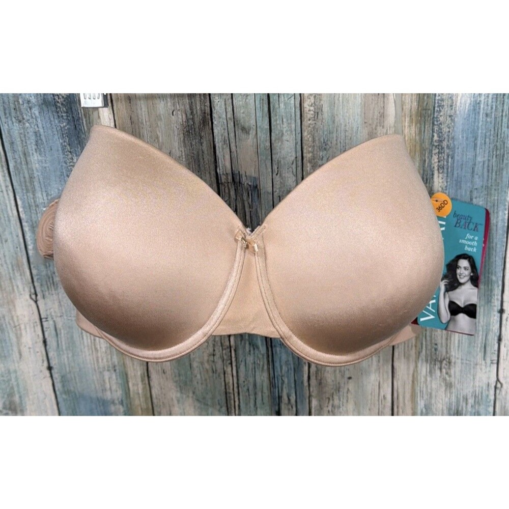 Vanity Fair Beauty Back Convertible Strapless Bra Nude Beige 36DD NWT
